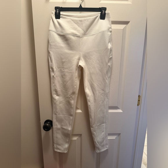 EUC Spyder Active White Winter Fleece Lined Leggings Medium Snowboarding - Picture 1 of 5